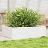 Image de vidaXL Jardinière blanc 90x60x23 cm bois de pin massif