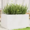 Image de vidaXL Jardinière blanc 90x60x45,5 cm bois de pin massif