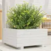 Image de vidaXL Jardinière blanc 50x50x26,5 cm bois de pin massif