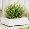 Image de vidaXL Jardinière blanc 80x80x26,5 cm bois de pin massif