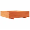 Image de vidaXL Jardinière cire marron 90x90x26,5 cm bois de pin massif, jardinière d'extérieur, bac à fleurs, boîte à plantes, jardinière de terrasse