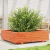 Image de vidaXL Jardinière cire marron 90x90x26,5 cm bois de pin massif