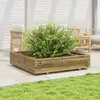 Image de vidaXL Jardinière 110x110x26,5 cm bois de pin imprégné