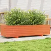 Image de vidaXL Jardinière cire marron 110x40x26,5 cm bois de pin massif