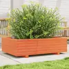 Image de vidaXL Jardinière cire marron 90x60x26,5 cm bois de pin massif