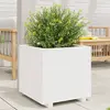 Image de vidaXL Jardinière blanc 50x50x49,5 cm bois de pin massif