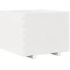 Image de vidaXL Jardinière blanc 60x60x49,5 cm bois de pin massif, jardinière d'extérieur, bac à fleurs, boîte à plantes, jardinière de terrasse