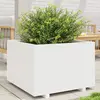 Image de vidaXL Jardinière blanc 70x70x49,5 cm bois de pin massif