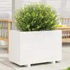 Image de vidaXL Jardinière blanc 70x40x49,5 cm bois de pin massif
