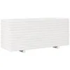 Image de vidaXL Jardinière blanc 110x40x49,5 cm bois de pin massif, jardinière d'extérieur, bac à fleurs, boîte à plantes, jardinière de terrasse