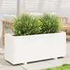 Image de vidaXL Jardinière blanc 110x40x49,5 cm bois de pin massif