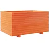 Image de vidaXL Jardinière cire marron 90x60x49,5 cm bois de pin massif, jardinière d'extérieur, bac à fleurs, boîte à plantes, jardinière de terrasse
