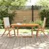 Image de vidaXL Chaises pliables de jardin lot de 2 bois d'acacia et textilène