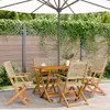 Image de vidaXL Ensemble à manger de jardin 5 pcs résine tressée et bois massif