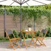Image de vidaXL Ensemble de bistro 3 pcs anthracite tissu et bois massif