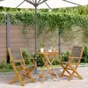 Image de vidaXL Ensemble de bistro 3 pcs gris polypropylène et bois massif