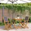 Image de vidaXL Ensemble de bistro 3 pcs anthracite tissu et bois massif