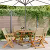 Image de vidaXL Ensemble à manger de jardin 5 pcs résine tressée et bois massif