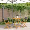 Image de vidaXL Ensemble de bistro 3 pcs anthracite tissu et bois massif
