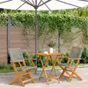 Image de vidaXL Ensemble de bistro 3 pcs gris résine tressée et bois massif