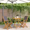 Image de vidaXL Ensemble de bistro 3 pcs anthracite tissu et bois massif