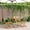 Image de vidaXL Ensemble de bistro 3 pcs gris résine tressée et bois massif