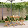Image de vidaXL Ensemble de bistro 3 pcs taupe tissu et bois massif