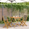 Image de vidaXL Ensemble de bistro 3 pcs gris polypropylène et bois massif