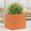 Image de vidaXL Jardinière cire marron 50x50x46 cm bois de pin massif