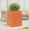 Image de vidaXL Jardinière cire marron 50x50x68,5 cm bois de pin massif