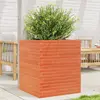 Image de vidaXL Jardinière cire marron 60x60x68,5 cm bois de pin massif