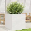 Image de vidaXL Jardinière blanc 70x70x68,5 cm bois de pin massif