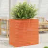 Image de vidaXL Jardinière cire marron 70x40x68,5 cm bois de pin massif