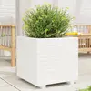 Image de vidaXL Jardinière blanc 50x50x49,5 cm bois de pin massif