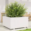 Image de vidaXL Jardinière blanc 90x90x49,5 cm bois de pin massif
