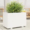 Image de vidaXL Jardinière blanc 70x40x49,5 cm bois de pin massif