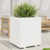 Image de vidaXL Jardinière blanc 60x60x72,5 cm bois de pin massif