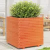 Image de vidaXL Jardinière cire marron 70x70x72,5 cm bois de pin massif