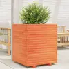 Image de vidaXL Jardinière cire marron 60x60x72 cm bois de pin massif