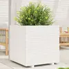 Image de vidaXL Jardinière blanc 70x70x72 cm bois de pin massif