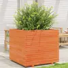 Image de vidaXL Jardinière cire marron 80x80x72 cm bois de pin massif