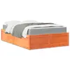 Image de vidaXL Lit avec matelas cire marron 120x190 cm bois massif de pin