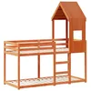 Image de vidaXL Lit superposé sans matelas cire marron 90x190 cm pin massif
