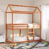 Image de vidaXL Lit superposé sans matelas cire marron 90x200 cm pin massif
