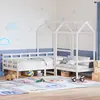 Image de vidaXL Ensemble de lit de jour et de banc et toit sans matelas blanc