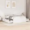 Image de vidaXL Cadre de lit sans matelas blanc 140x190 cm bois de pin massif