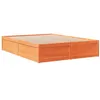 Image de vidaXL Cadre de lit sans matelas cire marron 140x190cm bois pin massif