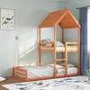Image de vidaXL Lit superposé sans matelas cire marron 80x200 cm pin massif