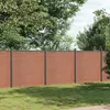 Image de vidaXL Panneau de clôture marron 526x186 cm WPC