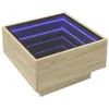 Image de vidaXL Table basse avec LED chêne sonoma 50x50x30 cm bois d'ingénierie